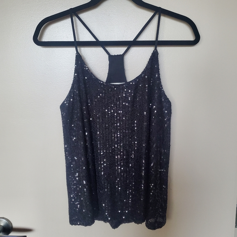 Black Sequin Top